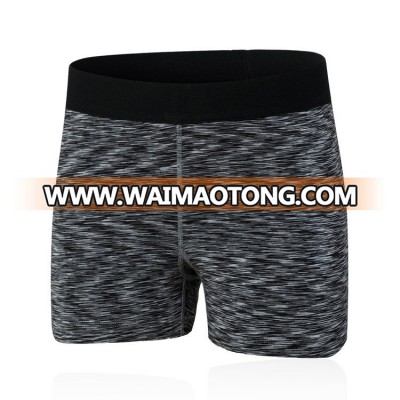 Women yoga running plain gym compression shorts